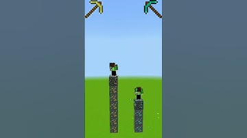 Which is faster? gold pickaxe vs diamond pickaxe #short #minecraft