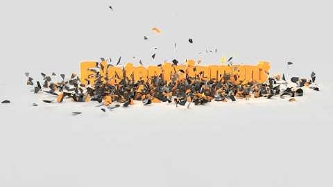 Cinema 4D - Falling, Exploding, Time freeze text (E!ntertainment)