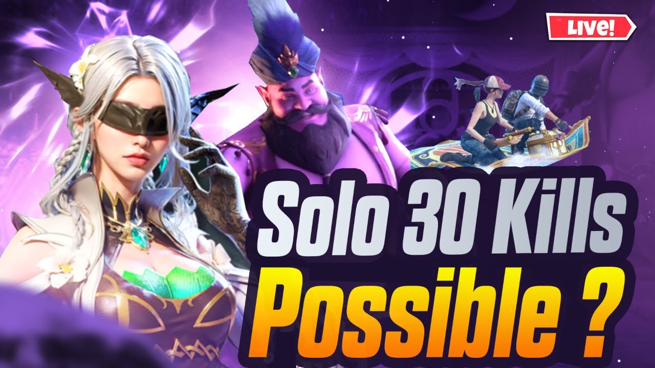 SOLO 30 KILLS POSSIBLE ? | Bgmi Livestream | Badshah is Live - YouTube