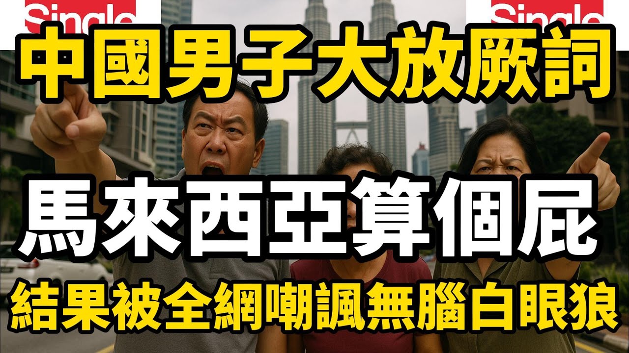 中國男子大放厥詞，馬來西亞什麼都不是，人還沒素質，結果被全網嘲諷簡直是無腦白眼狼