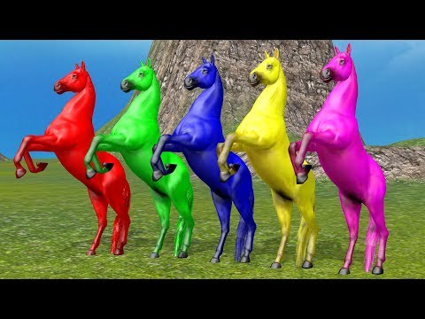 Horse Finger Family Nursery Rhymes Learn 3D Children Rhymes Toddlers Gorilla Lion NASH TOON Tv