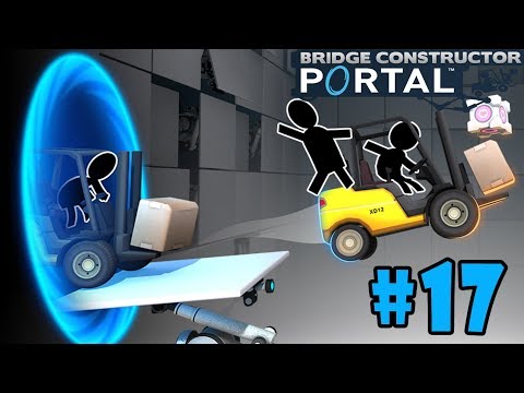 Bridge Constructor Portal - Walkthrough - Part 17 - Bounce Baby! (PC HD) [1080p60FPS]