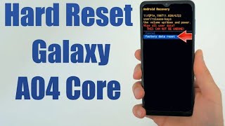 samsung galaxy a04 core hard reset remove pattern pin lock without pc |factory hard reset