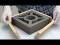 How to make bricks from cement and wood molds very easy and fast