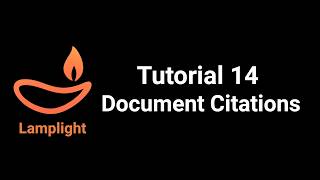 Celebrity Lamplight Tutorial 14 - Document Citations Net Worth