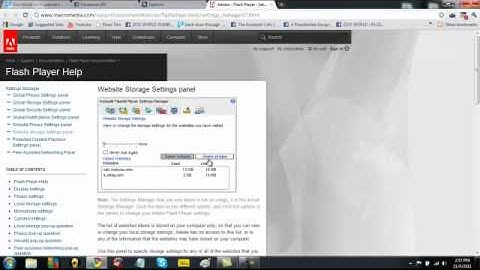 How to clear cookies. cache etc  in google chrome and How to use Adobe settings manager