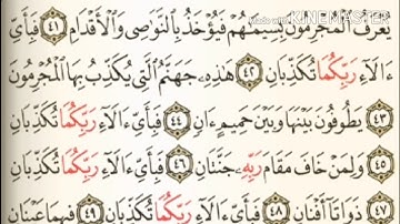 سورة الرحمن من اية ( ٤١ ) الى اخرها اية ( ٧٨ ) - للقارئ : عبدالرحمن السديس .