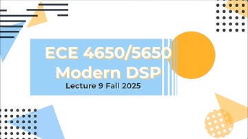 Digital Signal Processing Lecture 9 Fall 2025