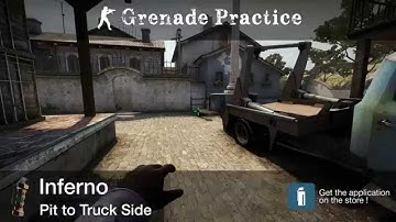 Grenade Practice : Inferno Flashbang - Pit to Truck Side