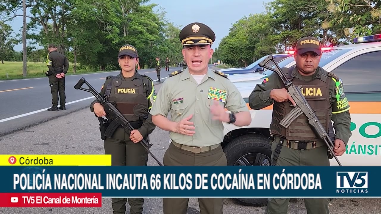 Policía nacional incauta 66 kilos de cocaína en Córdoba