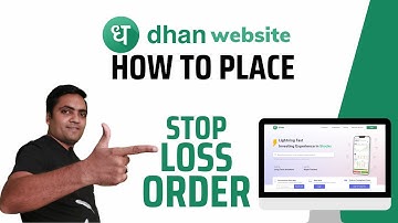 How to place stop loss order on Dhan website | Dhan series | Tech with Ankush
