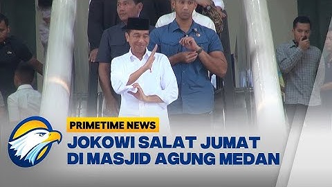 Momen Jokowi Salat Jumat di Masjid Agung Medan