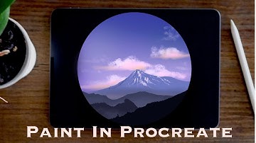 How to Draw Sunset Mountains in Procreate iPad Tutorial| Paint with Basic Brushes |The ProArt