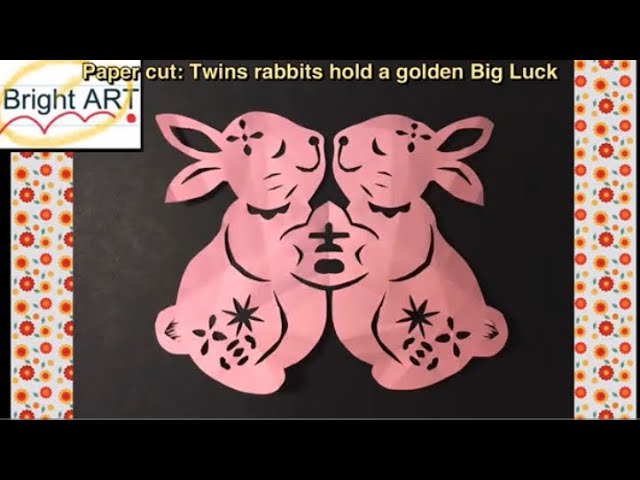 ②Rabbit-PaperCutting- ②Rabbit-PaperCutting- Chinese Paper Cutting 07 Cute Rabbit