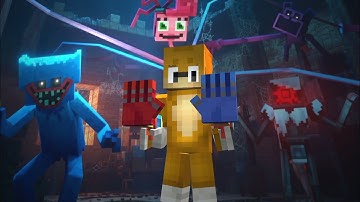 Poppy Playtime x minecraft (huggy & friends addon) survival part 1 [INDONESIA]