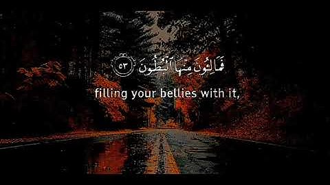 افضل تلاوة لسورة الواقعة ستتمنى انه لم يكمل مع صوت المطر ⛈️| Surah Al Waqiah translated with rain