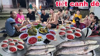 Lê Toàn Food ! xơi món tiết canh dê,cá chuối nấu dấm