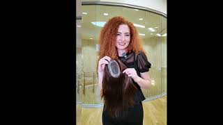easiPart Medium HH 14 Remy Human Hair Topper with Medium Density for Thinning Hair