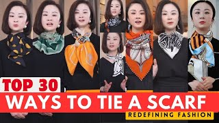 The 30 stylish ways to tie a scarf in 2024 | Easy scarf styles for girls Part-05 #scarfwearing