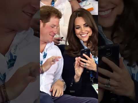 What is Prince Harry Prince Harry looking at Catherine‘s phone?