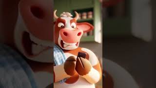 Angry Cow Tries Texting With Giant Hooves (Pixar 3D Animation) 😤📱  #viral #funny #memes #shorts