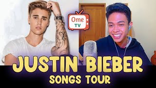 Ome tv tapi aku nyanyiin lagu justin bieber aja , begini reaksi bule bule - SINGING REACTIONS OME TV