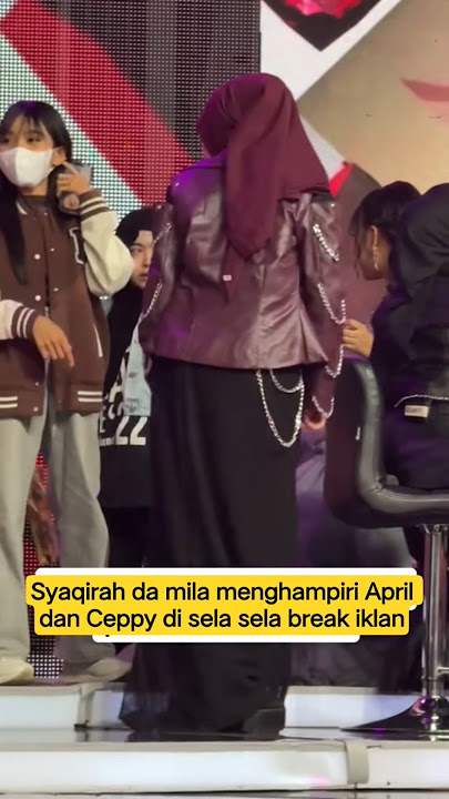 Syaqirah da mila menghampiri April dan Ceppy di sela sela break iklan