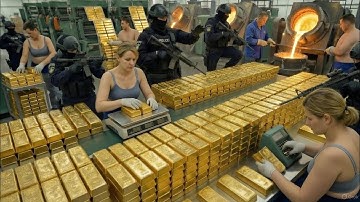 Inside the Ultra-Secure 24K Gold Factory: Mind-Blowing Process Turning Rocks into Pure Gold Bars