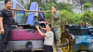 Genius girl- Traveled more than 60km to repair the main hydraulic pumps for the excavator.
