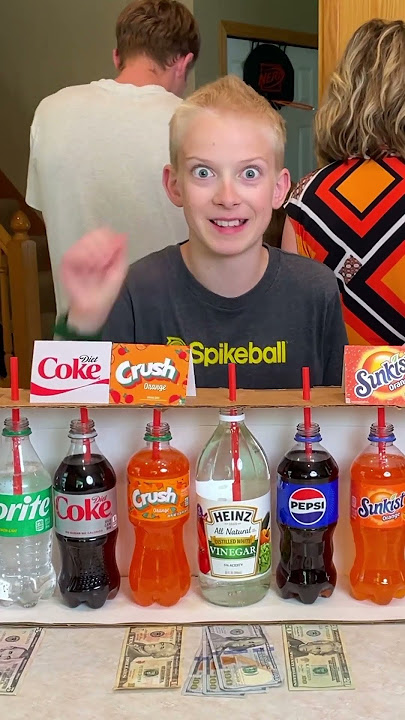 Soda Straw Sip Prank! #game #family #soda #prank