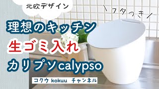 【理想のゴミ箱】北欧デザイン『カリプソ』片づけのプロが7年以上使用♪フタ付きで生ゴミが見えない♪臭いにくい♪（#128）