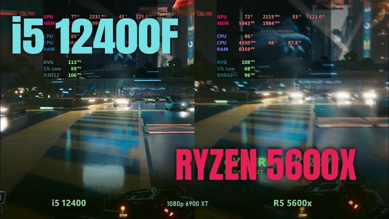 i5 12400 vs R5 5600x in 2024 YouTube