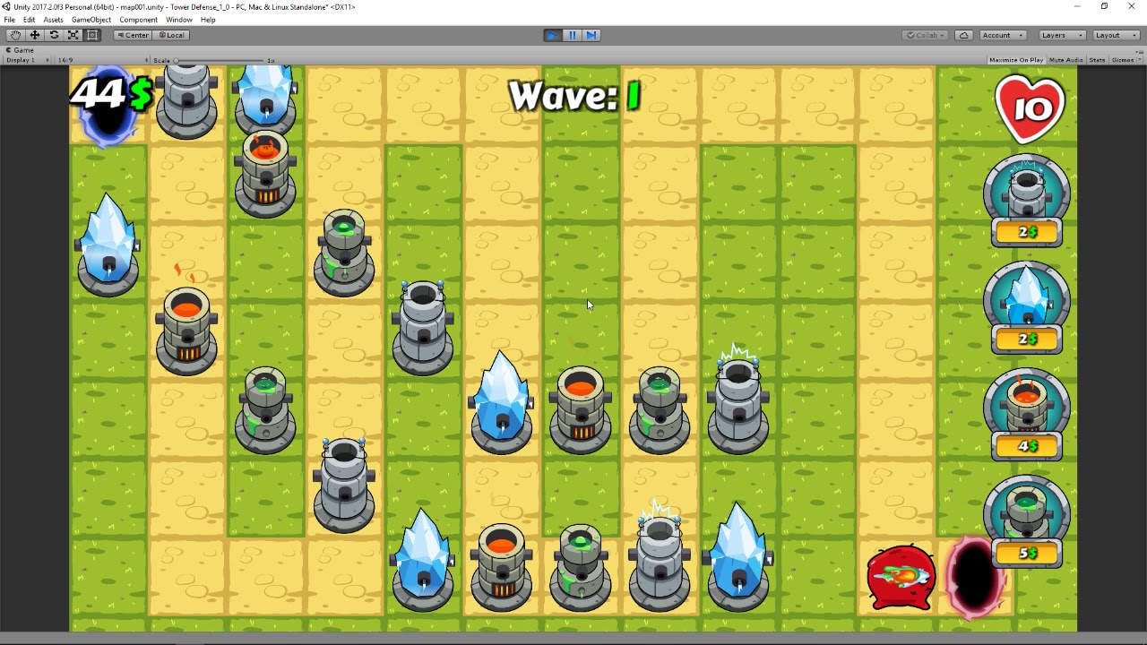 Make a tower defense game with Unity - Glusoft