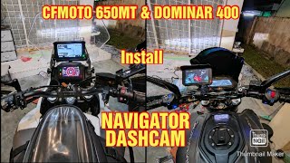 CFMOTO 650MT & DOMINAR 400 NAVIGATOR DASHCAM