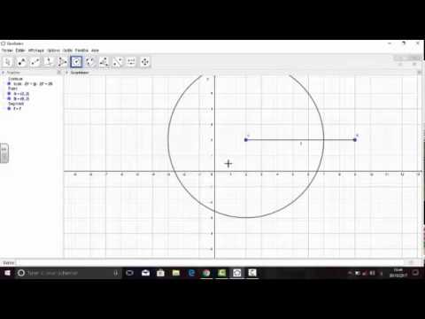انشاء محور قطعة مستقيم باستعمال برنامح Geogebra