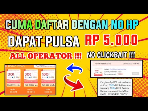 CUMA DAFTAR DAPAT PULSA RP.5000 | APK PENGHASIL PULSA TERCEPAT TERBARU 2022!!