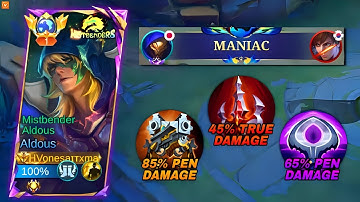 GLOBAL ALDOUS FULL UNLIMITED TRUE DAMAGE PENETRATION BUILD 2025!!💀 (must try this op build)