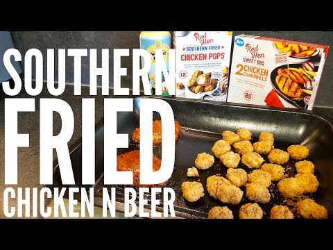 Lidl Red Hen Sweet BBQ Chicken Chargrills + Lidl Red Hen Southern Fried Chicken Pops N Beer
