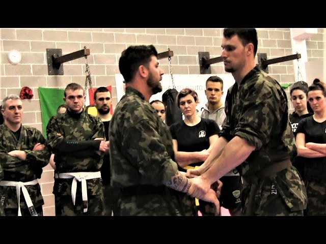 KRAV MAGA TRAINING • How to get rid of a BULLY that blocks your hands (part 1)