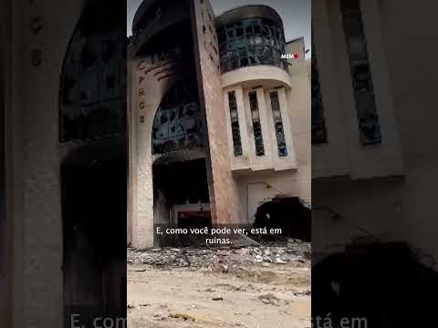 Palestinos no norte de Gaza inspecionam a extensão dos danos infligidos pelas tropas israelenses