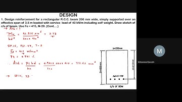SINGLY REINFORCED BEAM : DESIGN OF SECTION IV