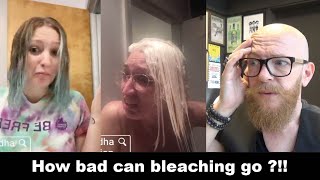 How bad can bleaching go ?!!  - Hair Buddha reaction video #hair #beauty