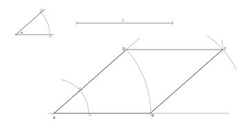 How to Draw a Rhombus given one Angle and the length of its Side
