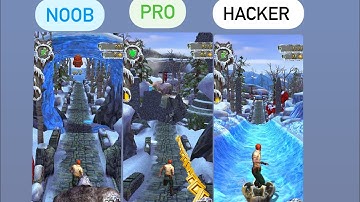 NOOB VS PRO VS HACKER-TEMPLE RUN 2