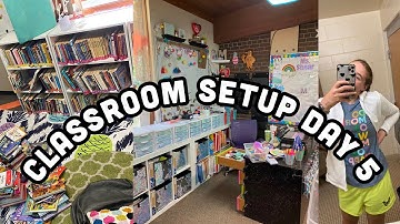 Classroom Setup day 5 Library, Curriculum and Supplies!