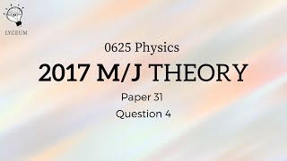Physics 0625 June 2017 31 (Question 4)