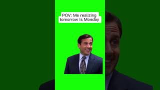 Steve Carell as Michael Scott in The Office #meme #greenscreen #monday #work #funny
