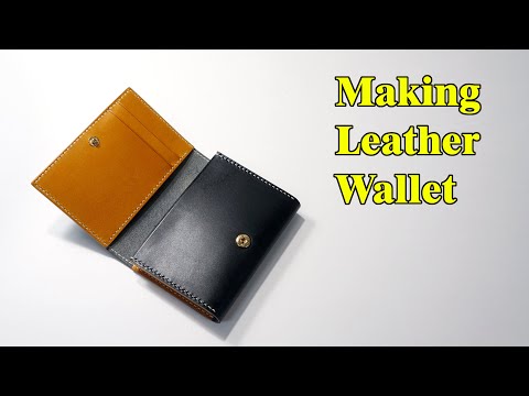 41 [Leather Craft] Making Leather Wallet / [가죽공예] 가죽 지갑 만들기 / Free Pattern