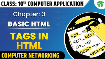 Class 10 Computer Application | Tags in HTML (Head, Meta, Title, Body) | Chapter 3