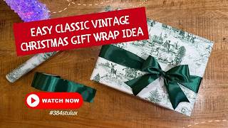 Easy gift wrap idea CLASSIC VINTAGE CHRISTMAS 🎄 #giftwrapping #diy #384stulux